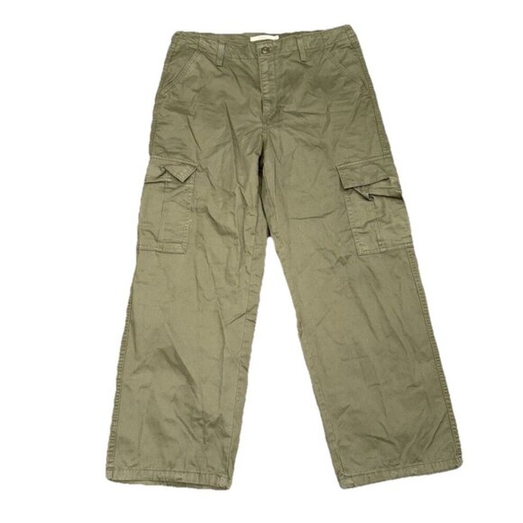 Levis Pants Sz 25 Green ‘94 Baggy Utility Cargo Drawstring Leg Streetwear Skater - Picture 2 of 14